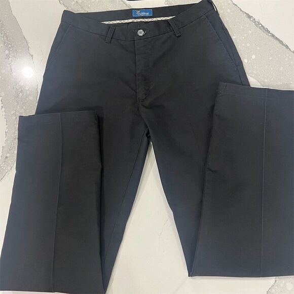Lee Total Freedom Classic Fit Khaki Pants Men’s Size 34x34 Black Flat‎ Front - Picture 1 of 9
